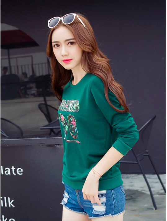 WT7253 Korea Stylish Top Green