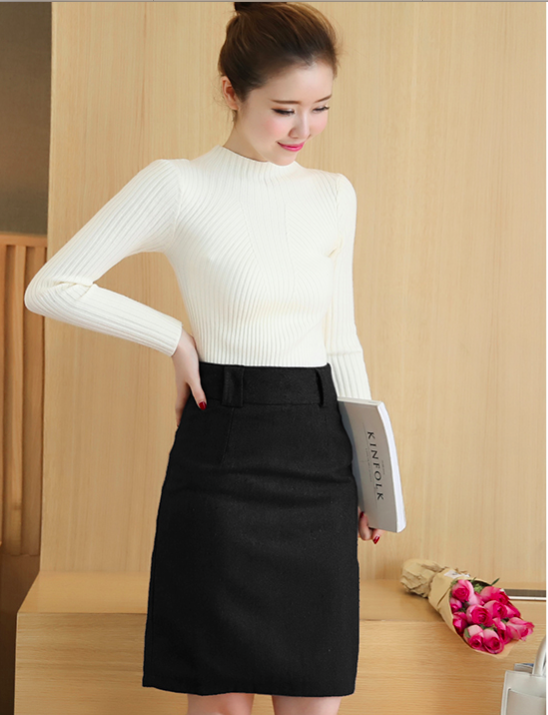 WK7274 Charming Skirt Black