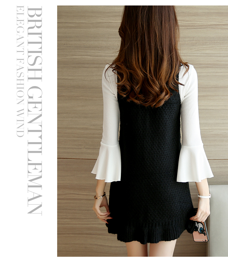 WD7287 Fashion Knit Dress Black