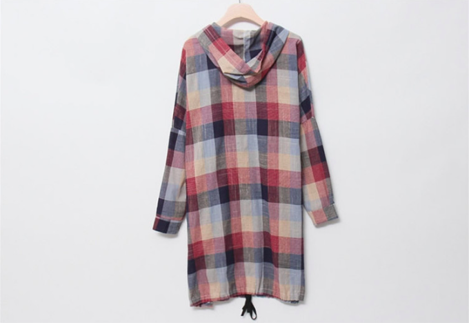 WJ7295 Checker Cardigan As Picture