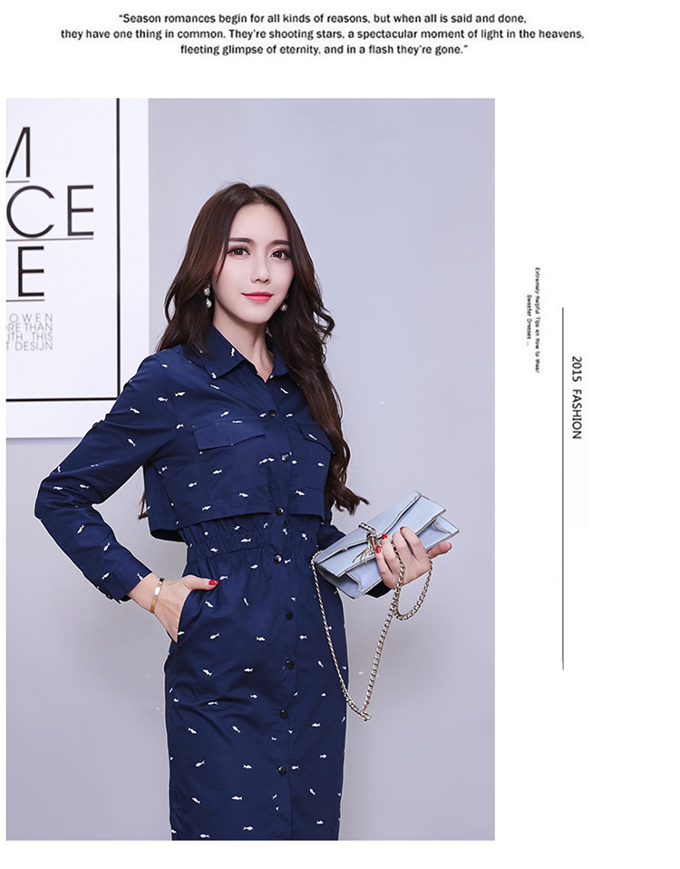 WD7309 Charming Dress Dark Blue