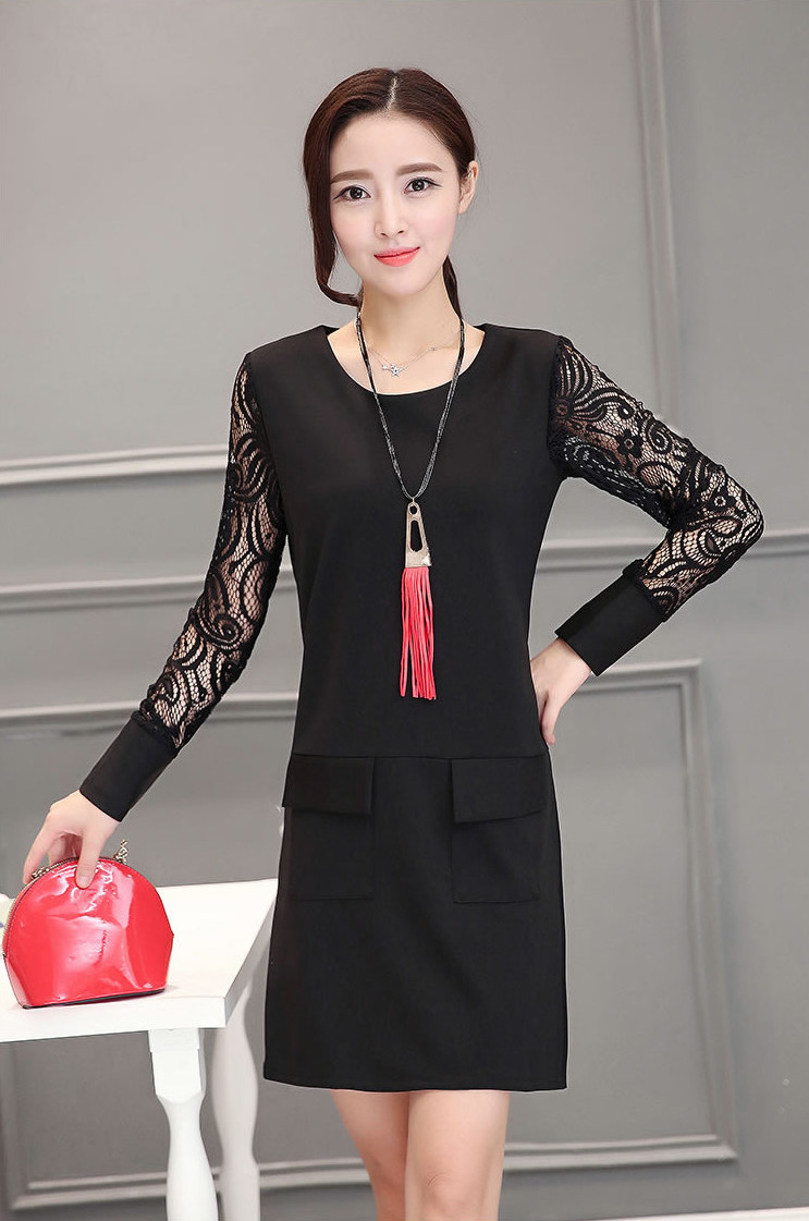 WD7310 Fashion OL Dress Black