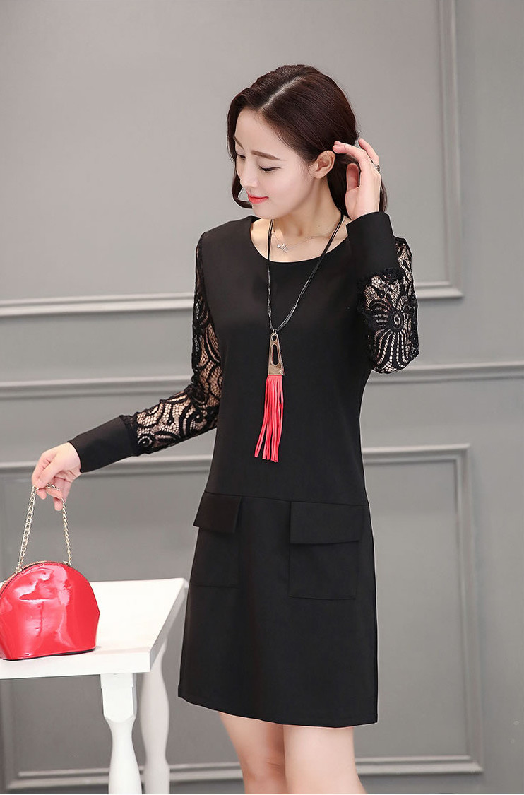 WD7310 Fashion OL Dress Black