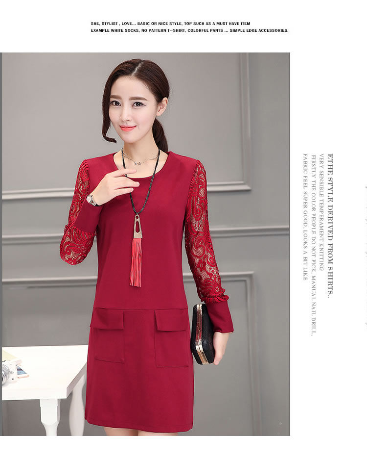 WD7310 Fashion OL Dress Maroon