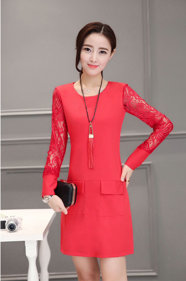 WD7310 Fashion OL Dress Red