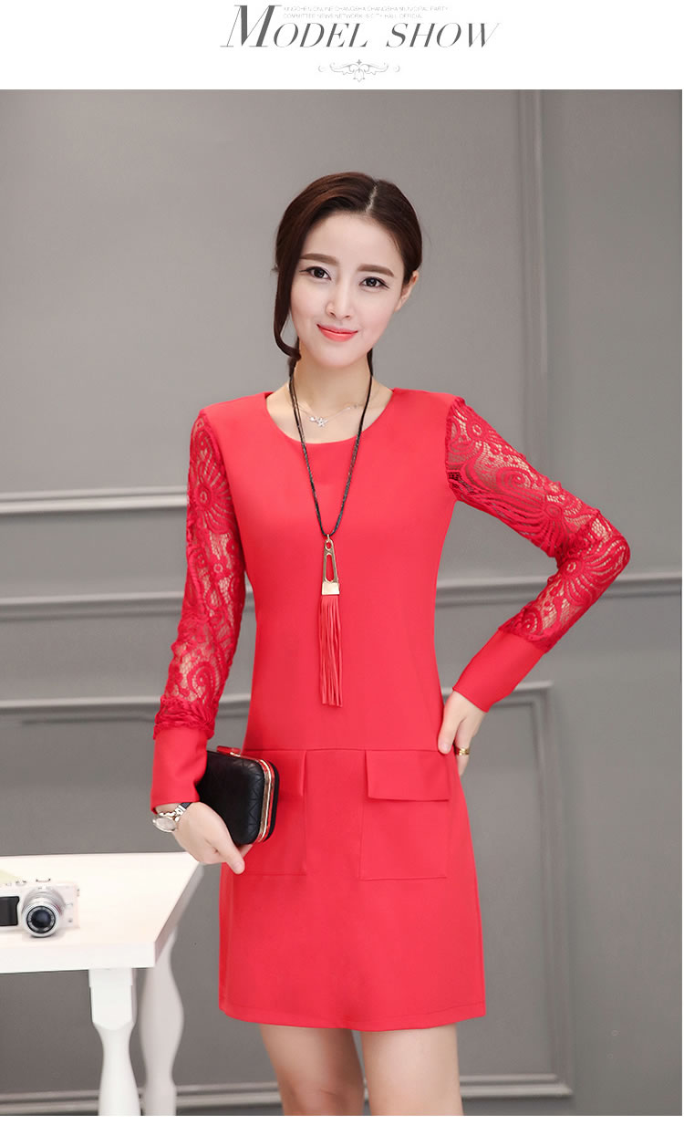 WD7310 Fashion OL Dress Red