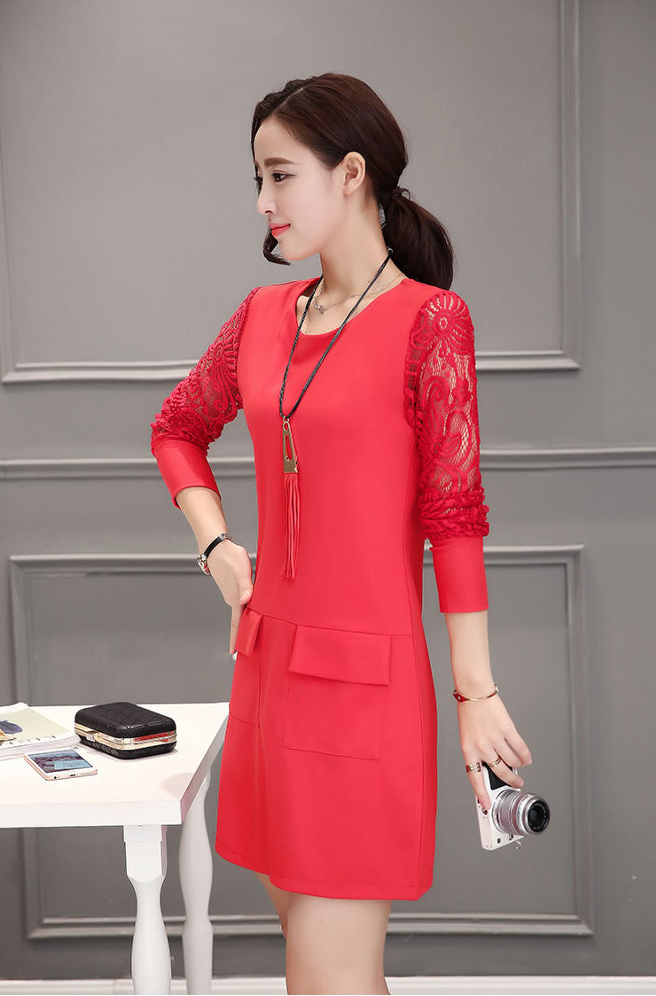 WD7310 Fashion OL Dress Red