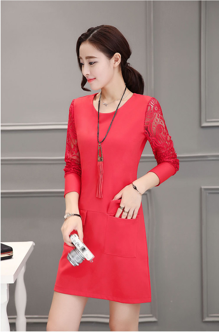 WD7310 Fashion OL Dress Red