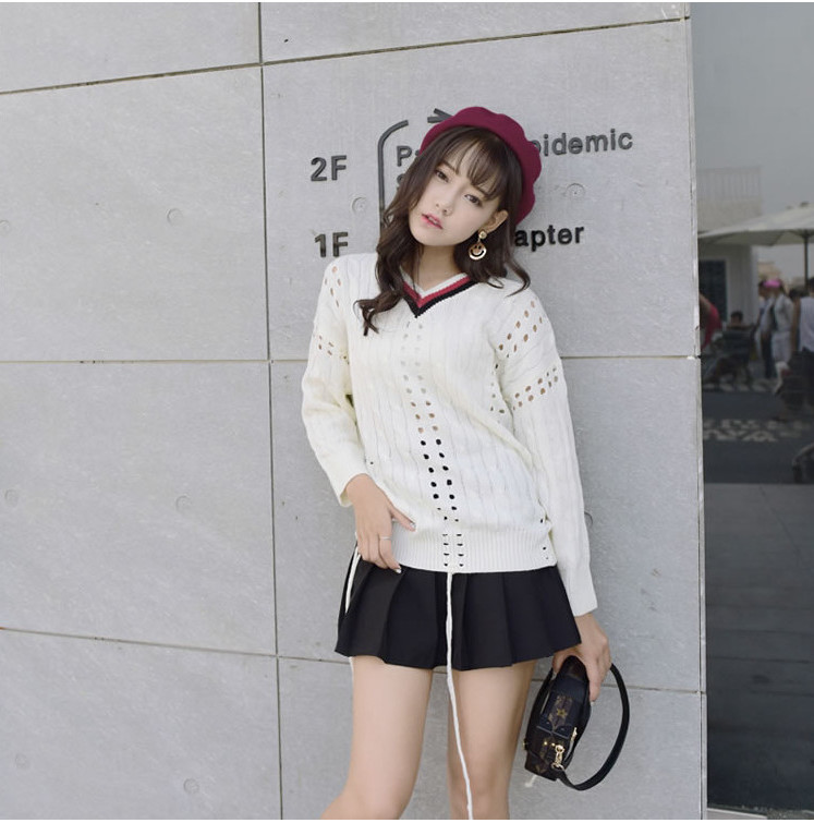 WT7314 Stylish Casual Knit Top White