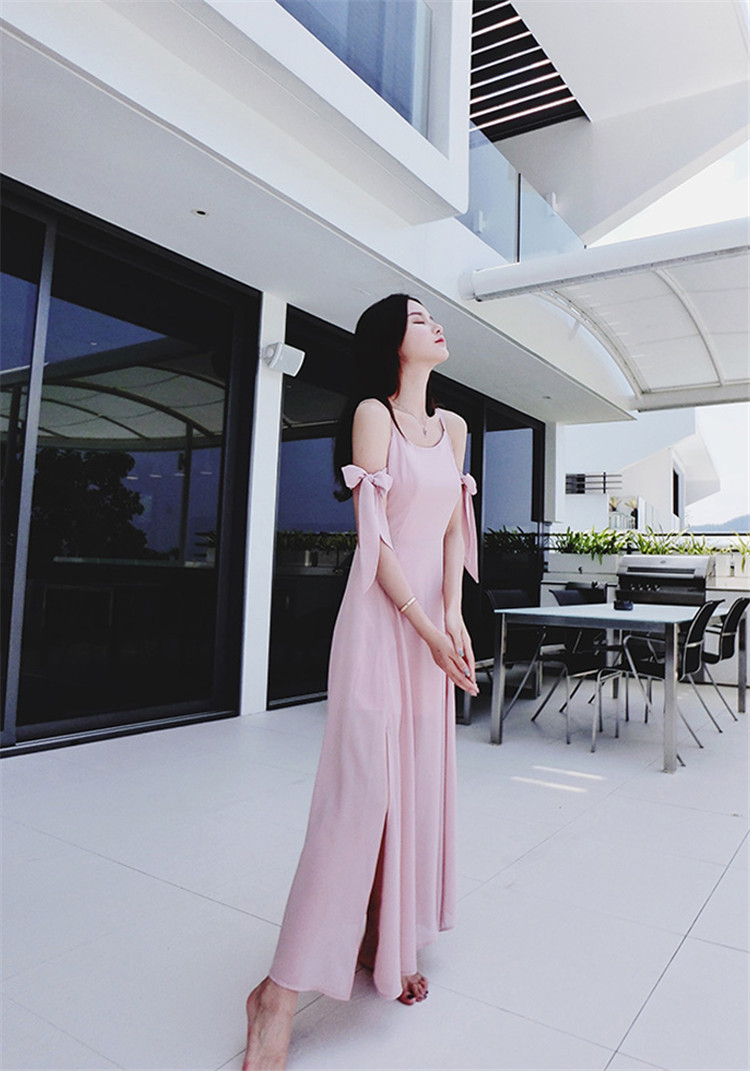 WD7344 Lovely Chiffon Dress Pink