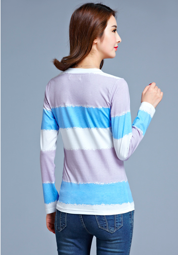 WT7352 Stylish Top Light Blue