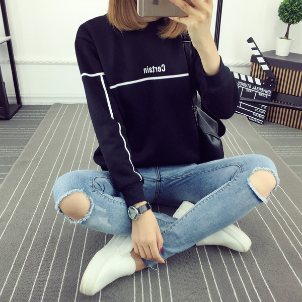 WT7358 Long Sleeves Top Black