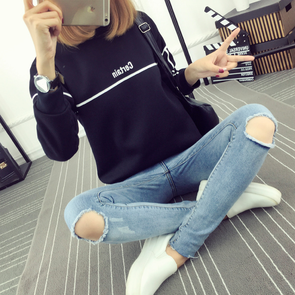 WT7358 Long Sleeves Top Black