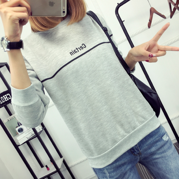 WT7358 Long Sleeves Top Grey