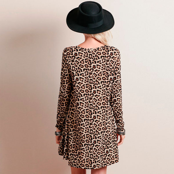 WD7360 Leopard Print Dress As Picture