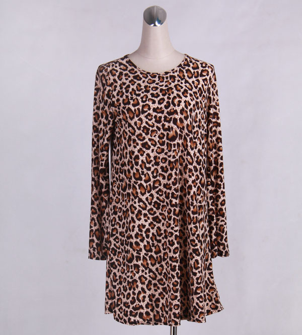 WD7360 Leopard Print Dress As Picture