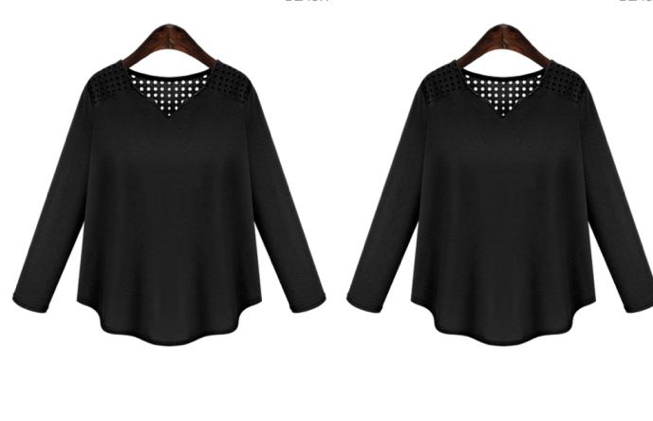 WT7397 Long Sleeves Top Black