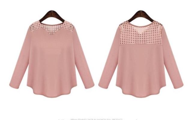 WT7397 Long Sleeves Top Pink