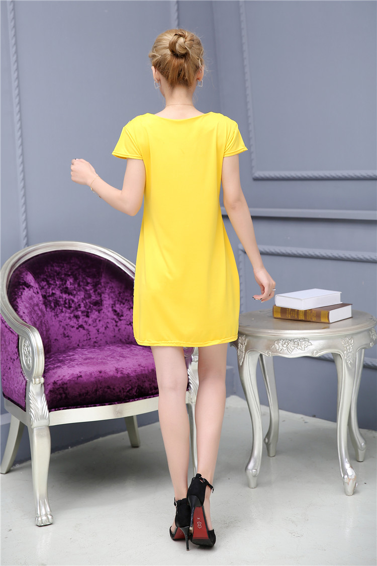 WD7406 Pretty Dress Yellow