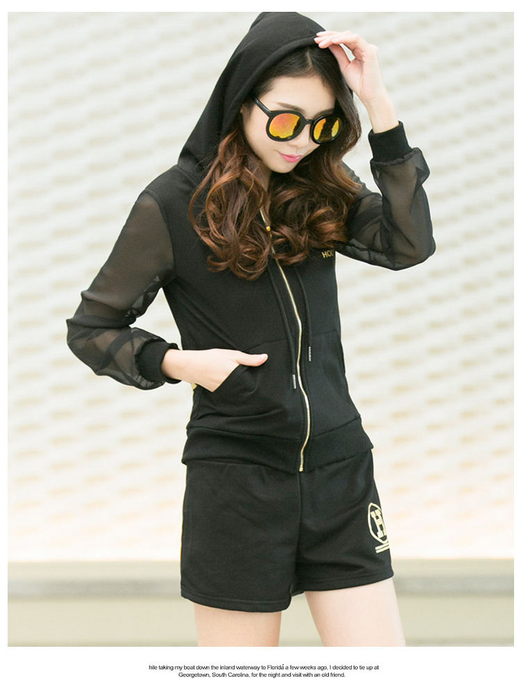 WT7464 Fashion Top and Pant Black (1 Set)