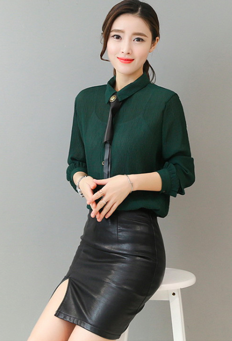 WT7470 Korea Fashion Top Green