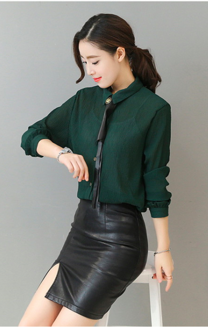 WT7470 Korea Fashion Top Green