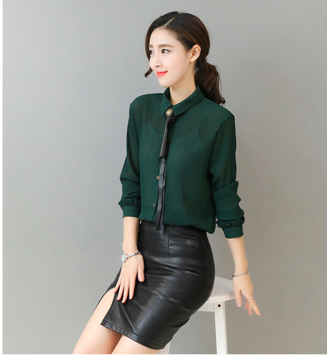 WT7470 Korea Fashion Top Green