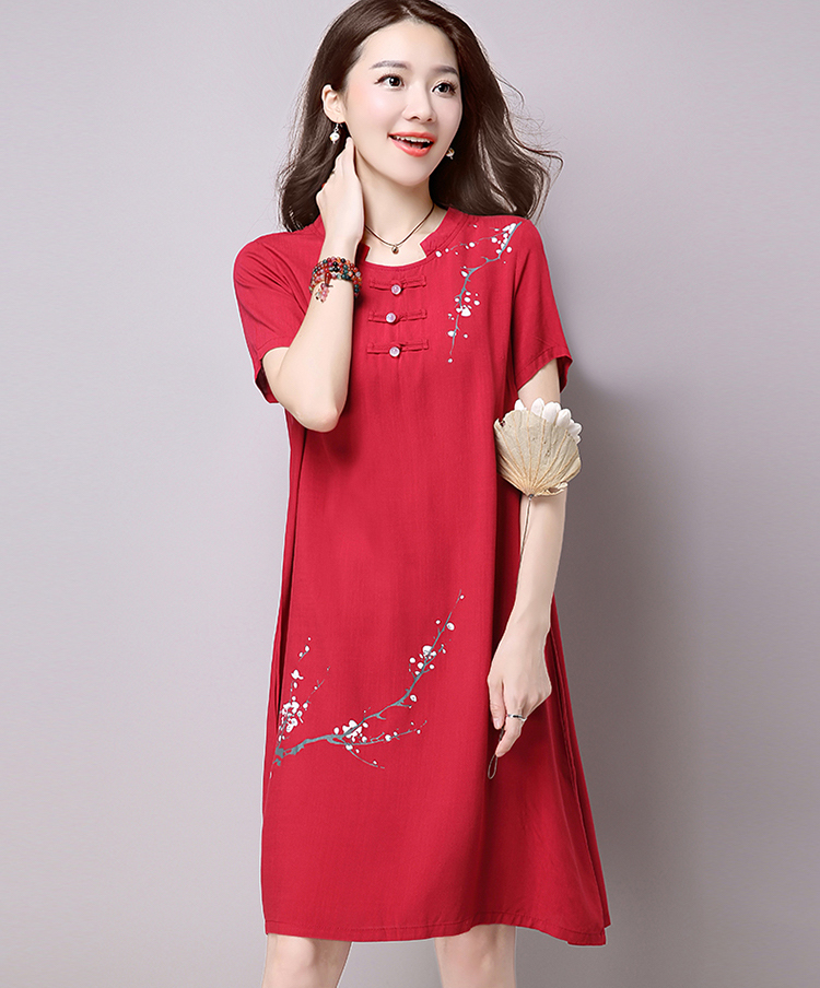 WC3774 Charming Stylish Cheongsam Red