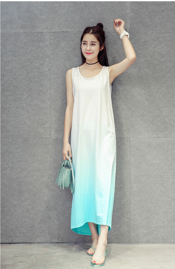 WD7495 Fashion Dress Light Blue