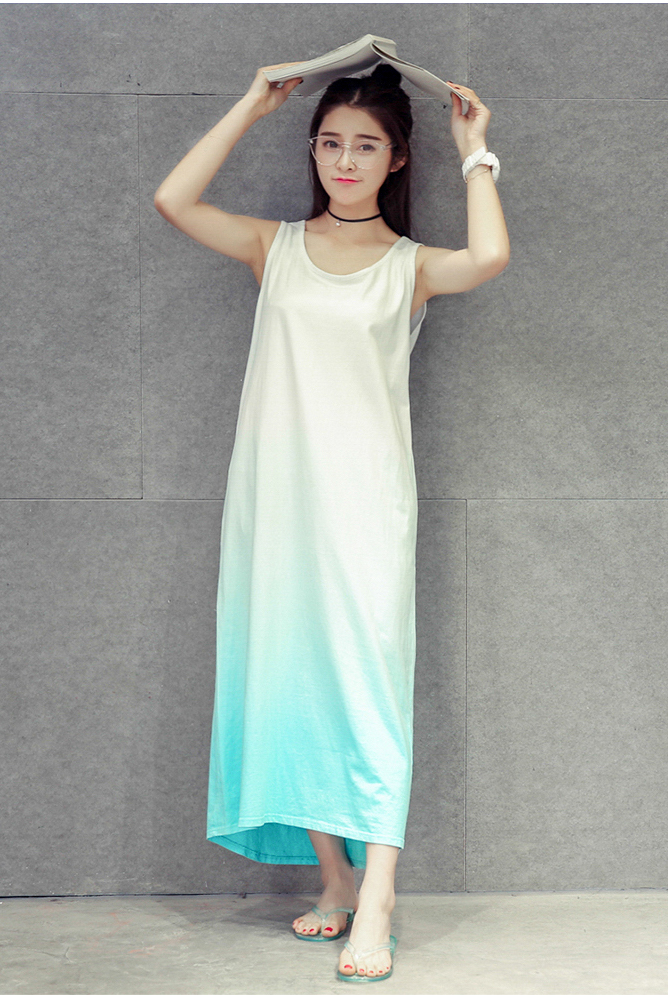 WD7495 Fashion Dress Light Blue