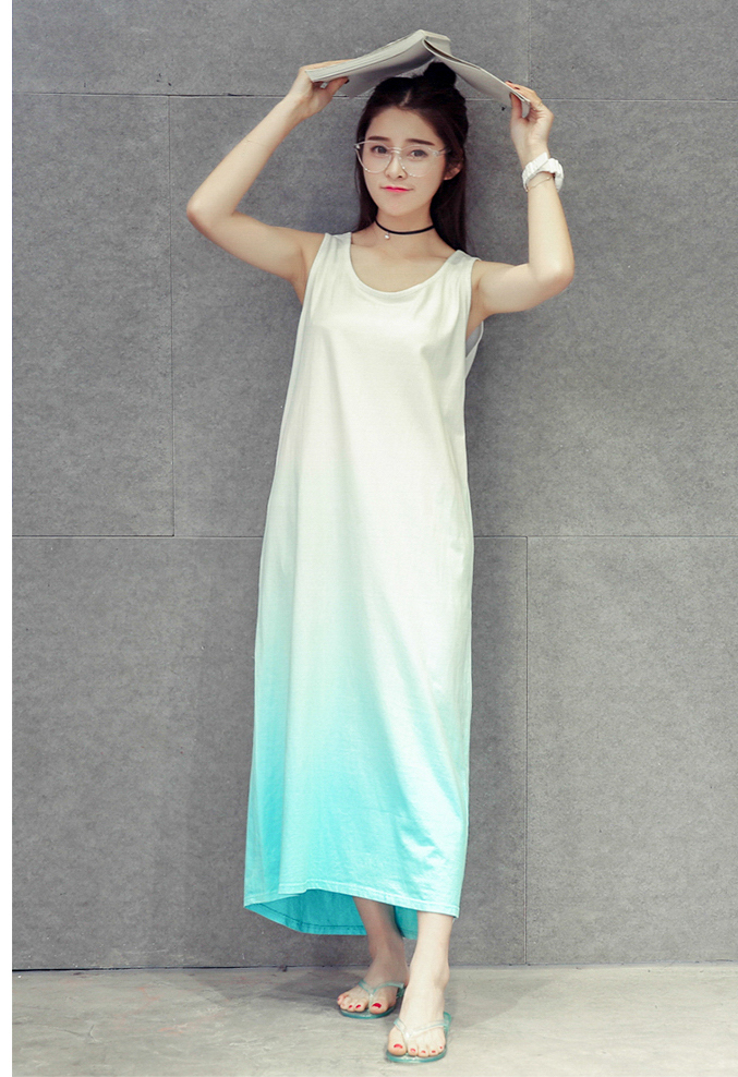 WD7495 Fashion Dress Light Blue