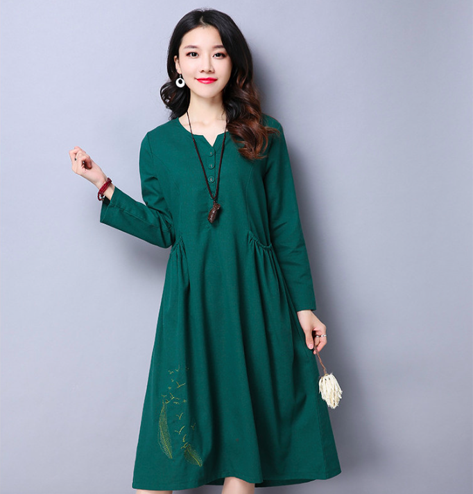 WD7506 Charming Dress Green