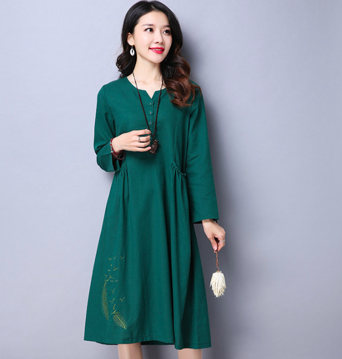 WD7506 Charming Dress Green