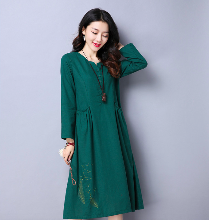 WD7506 Charming Dress Green