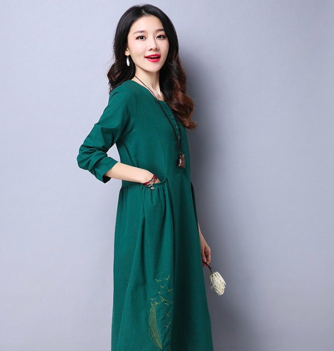 WD7506 Charming Dress Green