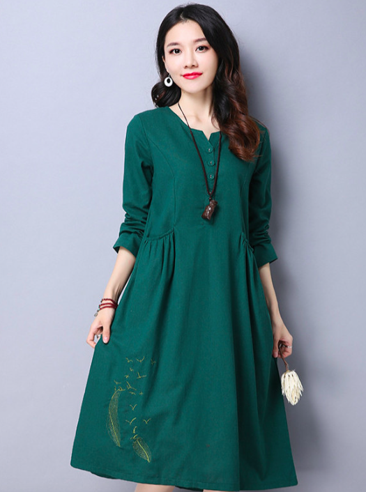 WD7506 Charming Dress Green