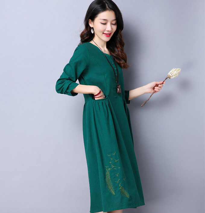 WD7506 Charming Dress Green