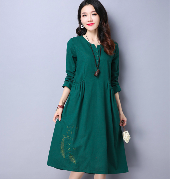 WD7506 Charming Dress Green