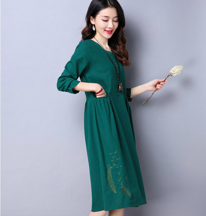 WD7506 Charming Dress Green