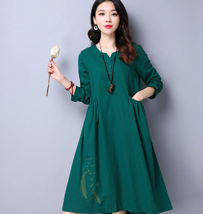 WD7506 Charming Dress Green