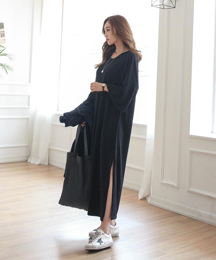 WD7516 Korea Fashion Dress Black