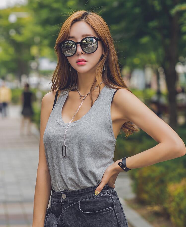 WT7517 Sexy Top Grey