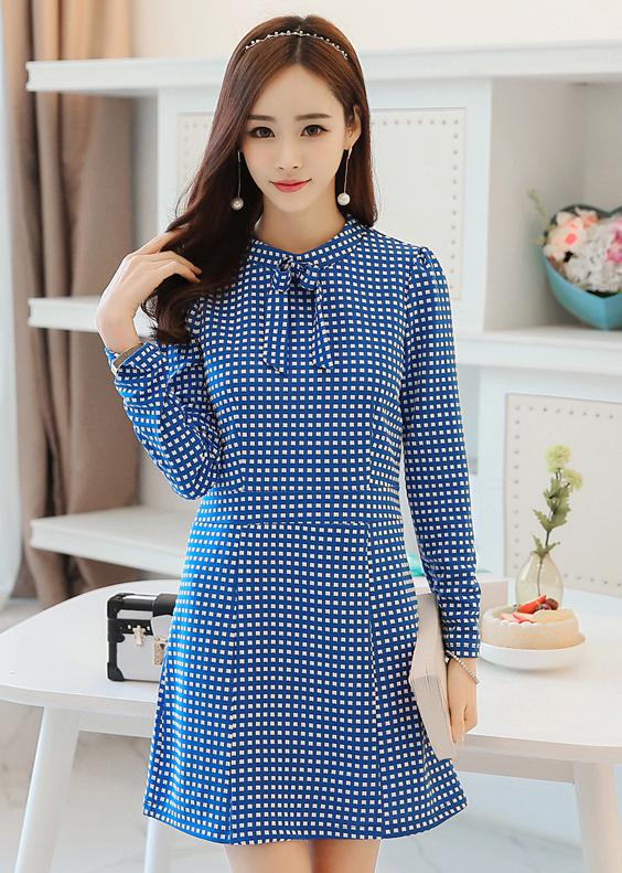 WD3782 Pretty OL Dress Blue