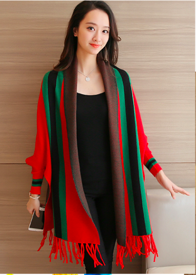 WJ3786 Elegant Cardigan Red