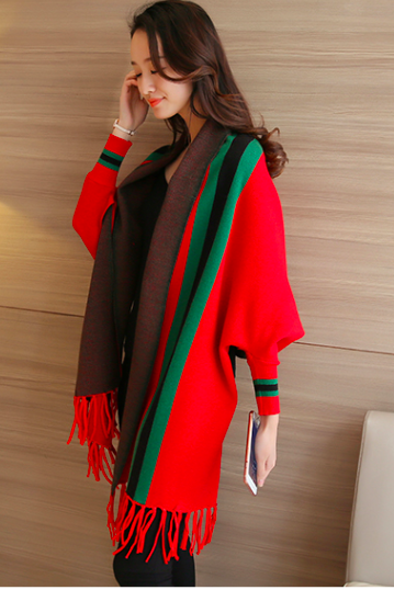 WJ3786 Elegant Cardigan Red