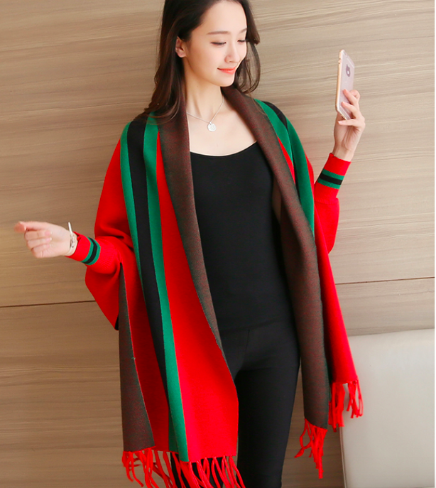 WJ3786 Elegant Cardigan Red