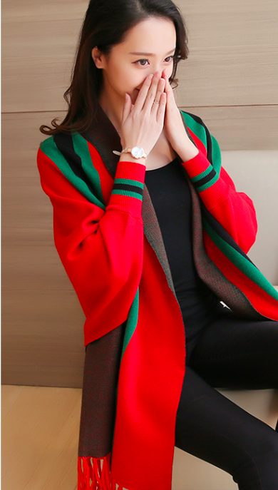 WJ3786 Elegant Cardigan Red