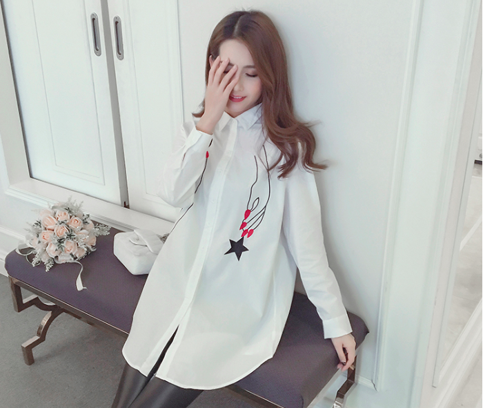 WT7530 Korea Fashion Top White