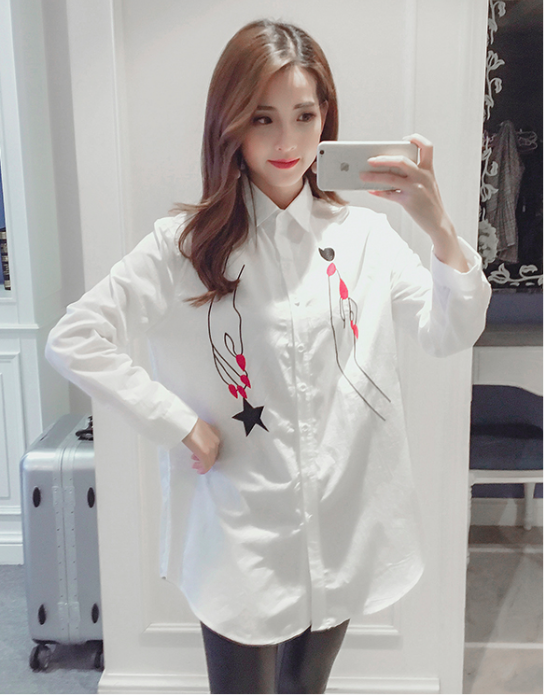 WT7530 Korea Fashion Top White