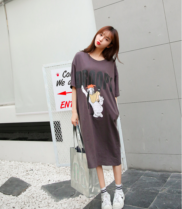 WD7556 Cute Maxi Dress Dark Grey